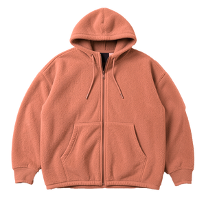 เสื้อฮู้ดซิปโอเวอร์ไซส์สำหรับผู้ชายและผู้หญิง สไตล์สตรีทแวร์ ผ้าฟลีซผสมคอตตอน สวมใส่สบาย ล้างสีแบบสโตนวอช หน้าผ้าหนา รับผลิตแบบ OEM - Product Image 5