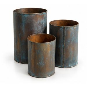 Maceta de Metal Moderna con Acabado Metálico, Juego de Macetas Redondas de Lujo para Interiores, Decoración para Hogar y Jardín, Macetero Dorado para Mesa - Product Image 5