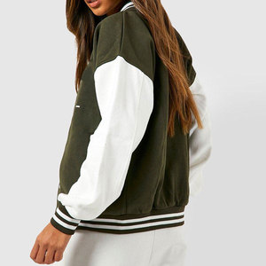 แจ็คเก็ตเลตเตอร์แมนสำหรับผู้หญิงสไตล์สตรีท คอปกและชายเสื้อแบบริบ พร้อมกระดุมแป๊กที่ทนทาน - Product Image 5