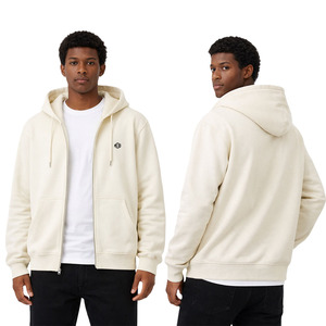เสื้อฮู้ดซิปสีพื้น ผ้าฝ้ายฟลีซ ทรงปกติ สตรีทแวร์ ซิปเต็มตัว มีเชือกผูก ปรับแต่งโลโก้ได้ เสื้อฮู้ดขายส่ง - Product Image 1