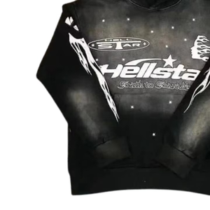 เสื้อฮู้ดดี้โอเวอร์ไซส์ผ้าฟลีซเนื้อนุ่ม แห้งเร็ว ระบายอากาศได้ดี น้ำหนักเบา ผลิตจากผ้าฝ้าย 100% เป็นมิตรต่อสิ่งแวดล้อม สำหรับผู้ชาย ลาย Acid Wash พร้อมกระเป๋าโลโก้ด้านหน้า เหมาะสำหรับฤดูหนาว - Product Image 6