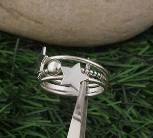 แหวนเงินแท้ 925 ประดับดาวเหนือ ดีไซน์เรียบหรู สไตล์มินิมอล สำหรับผู้หญิง เครื่องประดับกาแล็กซี่ ขายส่ง เดือนสิงหาคม - Product Image 1