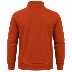 WARPRO INDUSTRY Mens 1/4 Zipper Knit Pullover Sweater Stand Collar Long Sleeve Regular <b>Fit</b> Minimalist Solid Color Casual - Product Image 2