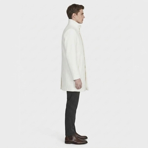Veste longue matelassée légère pour homme, col montant, poches zippées, vêtement décontracté pour l'extérieur - Product Image 3