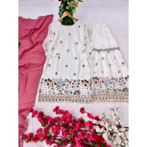 Ensemble haut-bas et dupatta pour femmes, vêtements de soirée de créateur - Product Image 5