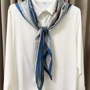 Unique Design Breathable 100% Silk Women <b>Square</b> <b>Scarf</b> Floral Pattern Elegant Fashion Accessory Quick Dry Hot Sale - Product Image 5