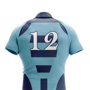Ensemble maillot et short personnalisés imprimés par sublimation, haute élasticité, résistant aux déchirures, uniforme de rugby pour matchs intenses - Product Image 6