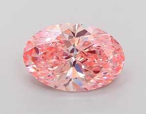 Diamant de laboratoire CVD rose vif certifié IGI, taille ovale 2,01 carats, fait main, fantaisie, pour la fabrication de bijoux et de bagues - Product Image 1