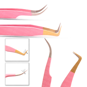 Pince à épiler de précision antistatique en acier inoxydable de qualité supérieure pour extensions de cils, séparation naturelle - Product Image 3