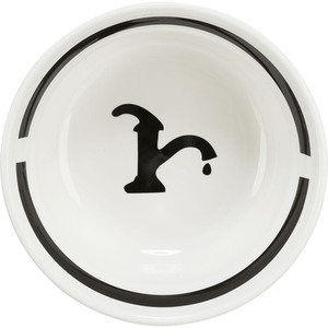 Bol et mangeoire pour animaux de compagnie en céramique blanc/noir 2,6 L 25 cm - Product Image 2
