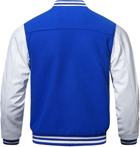 New <b>Men</b> Winter Unisex Stand Collar Hooded Geometric Print 100% Wool Varsity Baseball <b>Jacket</b> Custom Streetwear - Product Image 2