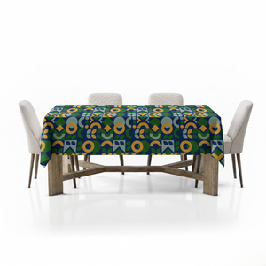Mantel con estampado geométrico moderno, cubierta tejida estampada para comedor, cocina y fiestas - Product Image 3