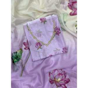 Floral Print <b>Beautiful</b> Party Wear Saree for Your Next Celebration - Product Image 2