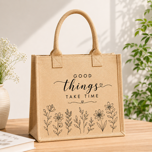 Sac fourre-tout en jute personnalisé de qualité supérieure, écologique, réutilisable, pour le shopping, vente en gros, cadeau, courses, pour femmes, mariage, fête - Product Image 4