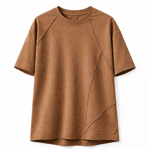 <b>Men's</b> Oversized Raglan Short Sleeve <b>T</b>-<b>Shirt</b> <b>Navy</b> <b>Blue</b> O-Neck Solid Knitted Streetwear Tee - Product Image 6