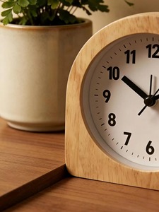 Classic Wooden <b>Table</b> <b>Clock</b> Decorative Timepiece For Shelf Styling Piece Hotel Reception Decor And Console <b>Table</b> Styling - Product Image 4