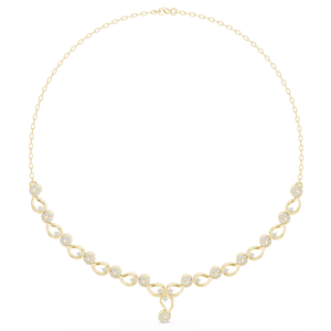 Collier en argent 925 plaqué rhodium avec moissanite pour femme, chaîne tennis, maillons goutte d'eau, classique - Product Image 4