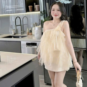 ชุดเซ็ตสองชิ้นสำหรับฤดูร้อน เสื้อผ้าผู้หญิง สวมใส่สบาย แฟชั่นธรรมชาติ ซักได้ บรรจุภัณฑ์แบบกำหนดเอง จากผู้ผลิตในเวียดนาม - Product Image 5