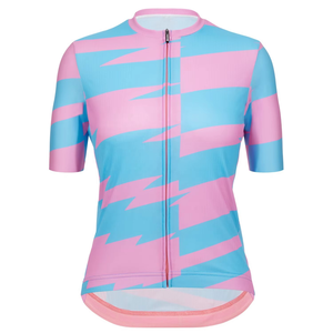 Maillot de cyclisme élégant avec logo personnalisé, manches personnalisées, impression par transfert thermique, couleurs et designs personnalisés, 100% polyester respirant - Product Image 5