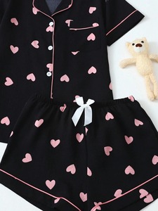 Ensembles de pyjamas en soie pour femmes, vente en gros, élégants, thermiques, taille élastique, logo avant, respirants, pour l'été - Product Image 6