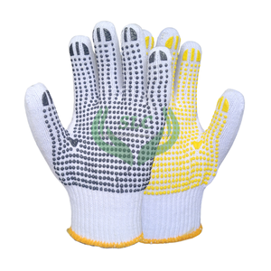 Guantes de seguridad de confort superior, algodón blanco blanqueado fiable con punteado antiestático antideslizante antiimpacto para uso industrial - Product Image 4