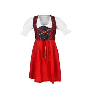 Robe Dirndl d'Oktoberfest allemande pour femmes, ensemble de costumes traditionnels bavarois brodés et plissés - Product Image 2