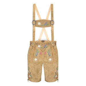 Shorts pour hommes, personnalisés, style bavarois, Lederhosen, tenue traditionnelle allemande, en cuir, pour l'Oktoberfest - Product Image 1