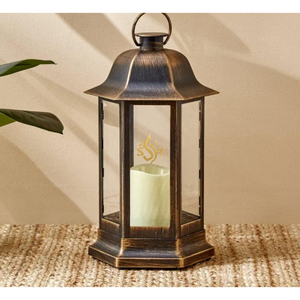 High Quality Modern Metal <b>Lanterns</b> with Glass Panel <b>Black</b> Antique Shade Eco-Friendly Durable for Home & Garden Decoration India - Product Image 2