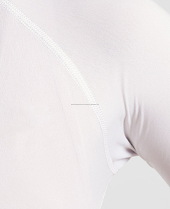 T-shirt de compression pour femme à col rond, respirant, séchage rapide, en coton et élasthanne écologiques, pour le sport, avec impression par transfert thermique - Product Image 5