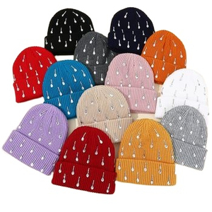 Best Selling Beanies with Custom Logo With Risestone Men Beanie Manufacturer Knitted Jacquard <b>Cap</b> <b>Winter</b> Hats - Product Image 1