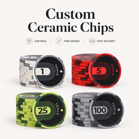 Jetons de poker en céramique personnalisés avec une surface lisse de qualité supérieure pour des divertissements prolongés et des jeux de cartes décontractés quotidiens