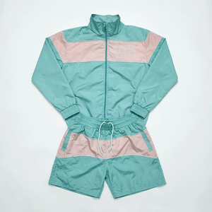 Custom Outdoor Spring <b>Summer</b> Windproof Shorts Set <b>Men's</b> Casual Lightweight <b>Jacket</b> Tracksuit Short Windbreaker Set <b>Men</b> - Product Image 1