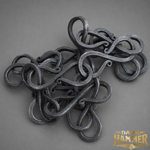 Hand forged medieval Viking age S <b>hook</b> chain best for outdoor camping <b>plant</b> hanger lamp hanger - Product Image 3