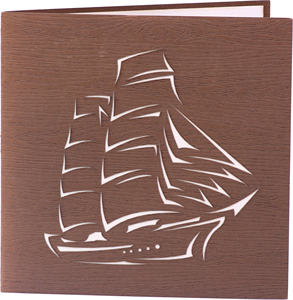 Tarjeta Pop-Up 3D de Barco de Guerra, Tarjeta Decorativa 3D con Corte Láser, Tarjeta de Felicitación Hecha a Mano con Diseño de Barco Clásico - Product Image 4