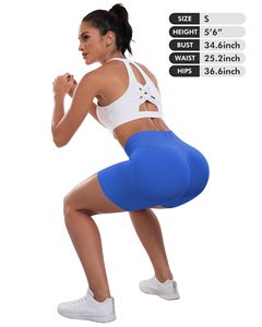 Workout Gym Shorts For Women Biker Shorts High Waisted Tummy Control Butt Lifting Running Sports Yoga <b>Booty</b> Scrunch Butt Shorts - Product Image 6