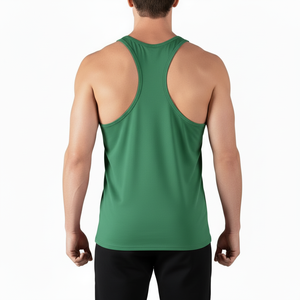 <b>Men</b> Casual Breathable Fitness Vest Muscle Fit Sleeveless Workout Tank Top Racer Back Design Bodybuilding Cotton Made <b>Singlet</b> - Product Image 2