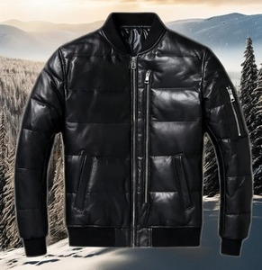 Chaqueta de Invierno para Hombre con Capucha y Bloques de Color, Cuello Alto, Cierre de Cremallera, Cortavientos, Ajuste Holgado Informal, Relleno de Poliéster - Product Image 1
