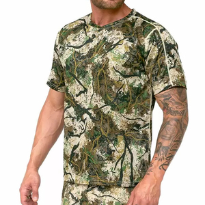 เสื้อยืดล่าสัตว์ขายส่งสำหรับผู้ชาย ผ้าฝ้าย 100% คอกลม รับทำโลโก้ OEM สีและดีไซน์ตามสั่ง - Product Image 6