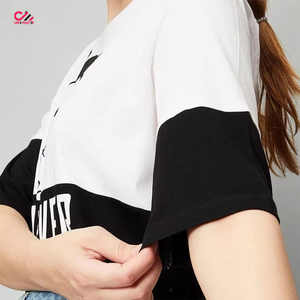 Prix de gros Nouveauté T-shirts crop top pour femmes à imprimé sérigraphié, look tendance, qualité supérieure, meilleure référence - Product Image 3