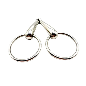 บิตม้าแบบปากกว้างขัดเงาด้วยมือ ทำจากเหล็กชุบเงิน พร้อมลูกกลิ้ง - Product Image 1