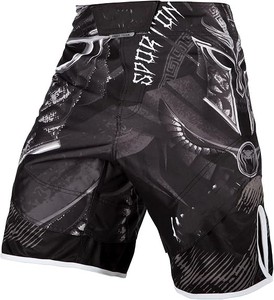 Shorts de boxe blancs 100 % coton imprimés par transfert thermique pour hommes, avec ceinture élastique dorée, logo personnalisé sur le devant, tissu satiné 100g, coupe ample - Product Image 5