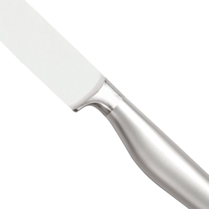 Couteaux utilitaires en acier inoxydable avec manche ergonomique en argent lisse et lame à tranchant fin pour la préparation quotidienne des aliments en cuisine - Product Image 6