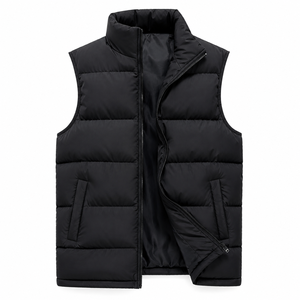 Custom Men's Puffer Vest Water Resistant Quilted Outdoor Body <b>Warmer</b> - Product Image 2