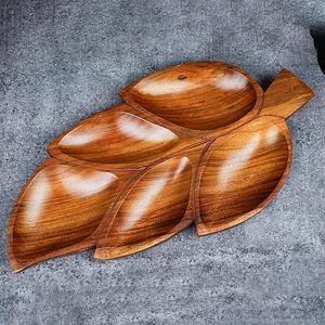 Bandeja de Servir Moderna de Madera de Acacia, Plato Decorativo Hecho a Mano, Pulido, Apto para Alimentos, Resistente al Calor, para Aperitivos, Frutas, Bodas - Product Image 1