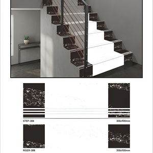 Escalier intérieur en porcelaine antidérapant de qualité Export, dimension 30x90cm, dimension 20x90cm, plancher de plinthe mat GVT, épaisseur de 1cm, carreaux de céramique - Product Image 1