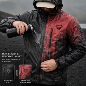 OXYTAG Men's Hooded Windbreaker <b>Jacket</b> <b>Red</b> Black Heat Reactive <b>Waterproof</b> Sporty Zipper Closure windbreaker <b>Jacket</b> Winter Wear - Product Image 5