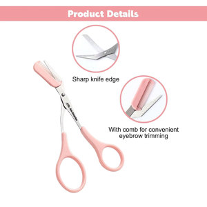 Ensemble de rasoirs à sourcils, outil d'épilation du visage pour hommes et femmes, ciseaux à sourcils avec peigne, ciseaux de précision pour sourcils - Product Image 6