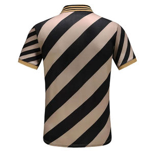 <b>Men's</b> Striped Short Sleeve Polo Shirt With Contrast Trim Regular Fit Casual Woven Polyester Breathable Design - Product Image 2