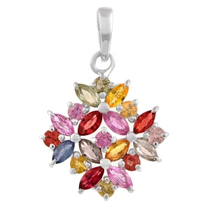 Colgante de Zafiros Múltiples en Plata de Ley 92.5 KLSP-50544 - Product Image 3