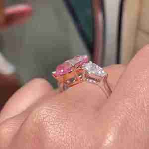 Bague en diamant de laboratoire rose vif de 3 carats certifiée IGI, VS1, or 14 carats plaqué rhodium, bijoux vintage haut de gamme pour femmes - Product Image 5